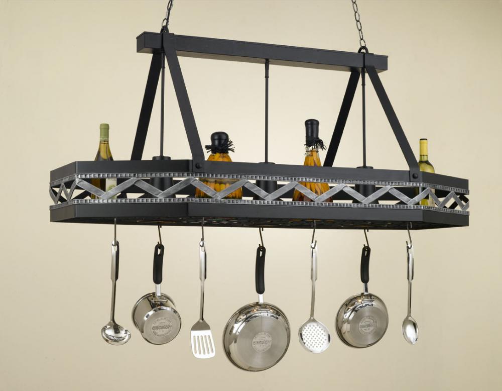 3-LITE POT RACK W/COPPER INSERT